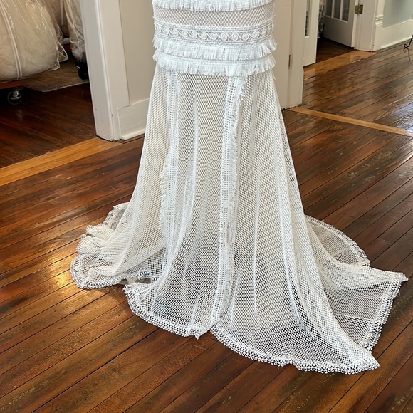 Chic Nostalgia bridal gown, NWT boho style car wash skirt sz 2 - Picture 11 of 15